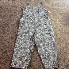 New Old Navy Women s XXL Cami Jumpsuit Palm Print V Neck Romper Boho Loose NWT