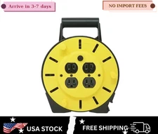 25 ft. 16/3 Multi-Outlet (4) Portable Extension Cord Reel Power Station