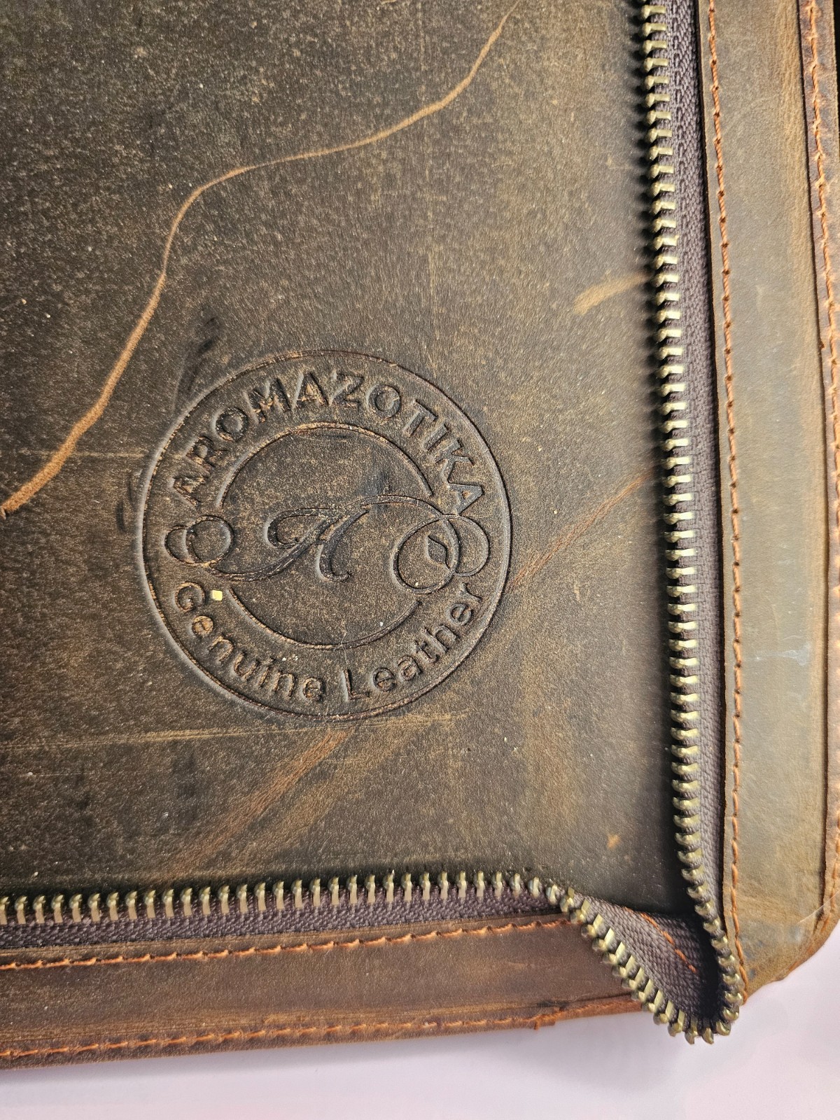 Aromazatika Organizer Portfolio Genuine Leather Large 14"x10"