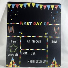 First Day of School Last Day of School Chalkboard Double-Sided Reusable NEW
