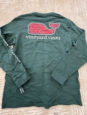 New Youth Large 16 VINEYARD VINES Pocket L/S Tee Shirt Whale Dog Sled Holiday
