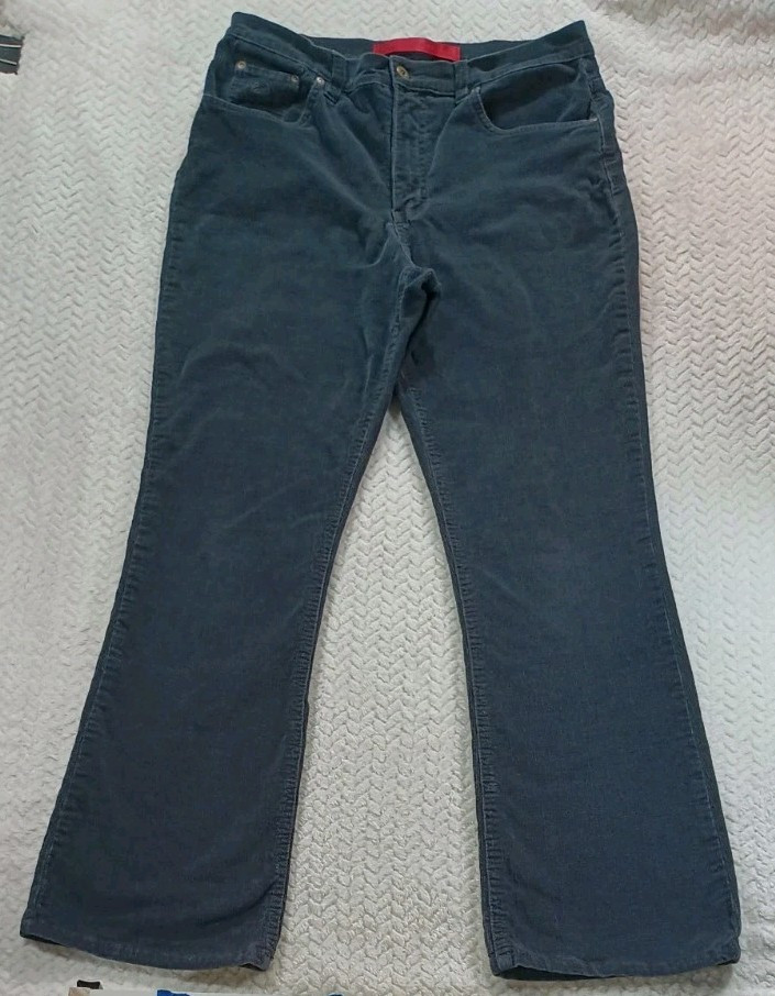 Gloria Vanderbilt Womens Size 12 Black Corduroy Bootcut Fit Pants