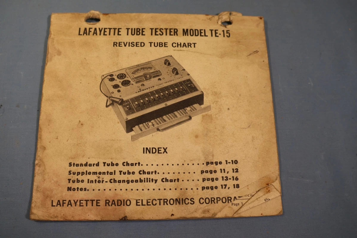 Lafayette Vacuum Tube Testers for sale | eBay