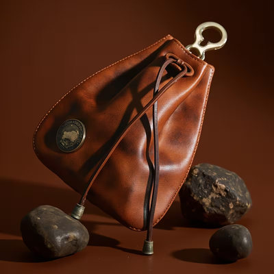 #ad Genuine Leather Medieval Coin Purse Small Drawstring Pouch for Men $9.99
