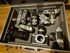 Job Lot Mixed Vintage Cameras & Lenses - Exakta, FED 3&4, Voigtlanger - untested