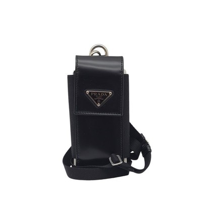 Prada Leder Handyhülle mit dreieckigem Logo 2ZT036 115540279