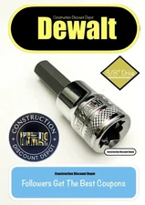 Dewalt Allen Hex 5/16" In  Bit 3/8" In Drive Socket HW.5/16  87-392D