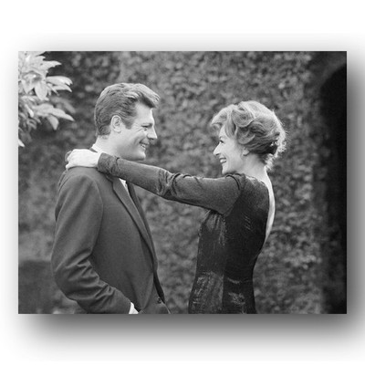 Anouk Aimee Marcello Mastroianni Photo 8x10 La Dolce Vita 1960 Film Fellini