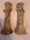 Weller Woodcraft Pottery “Apple  Tree Trunk” Vase 1920-1933 -- Matched Pair!!!