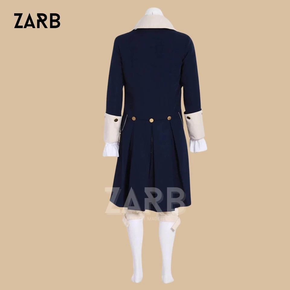 Revolutionary War Costume George Washington Colonial Officer Uniform with Cape - Image 3 of 4