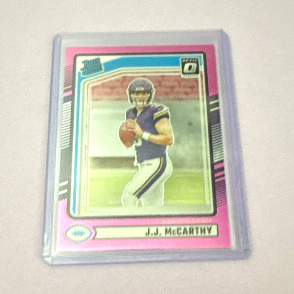 JJ McCarthy Panini Donruss #303 Preview Pink Optic