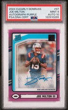 2024 Panini Clearly Donruss JOE MILTON III Auto - Purple 17/75 Rookie Low Pop 