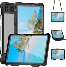 Case for iPad Pro 11 inch M4 2024 M5 2025 Waterproof Case, Black