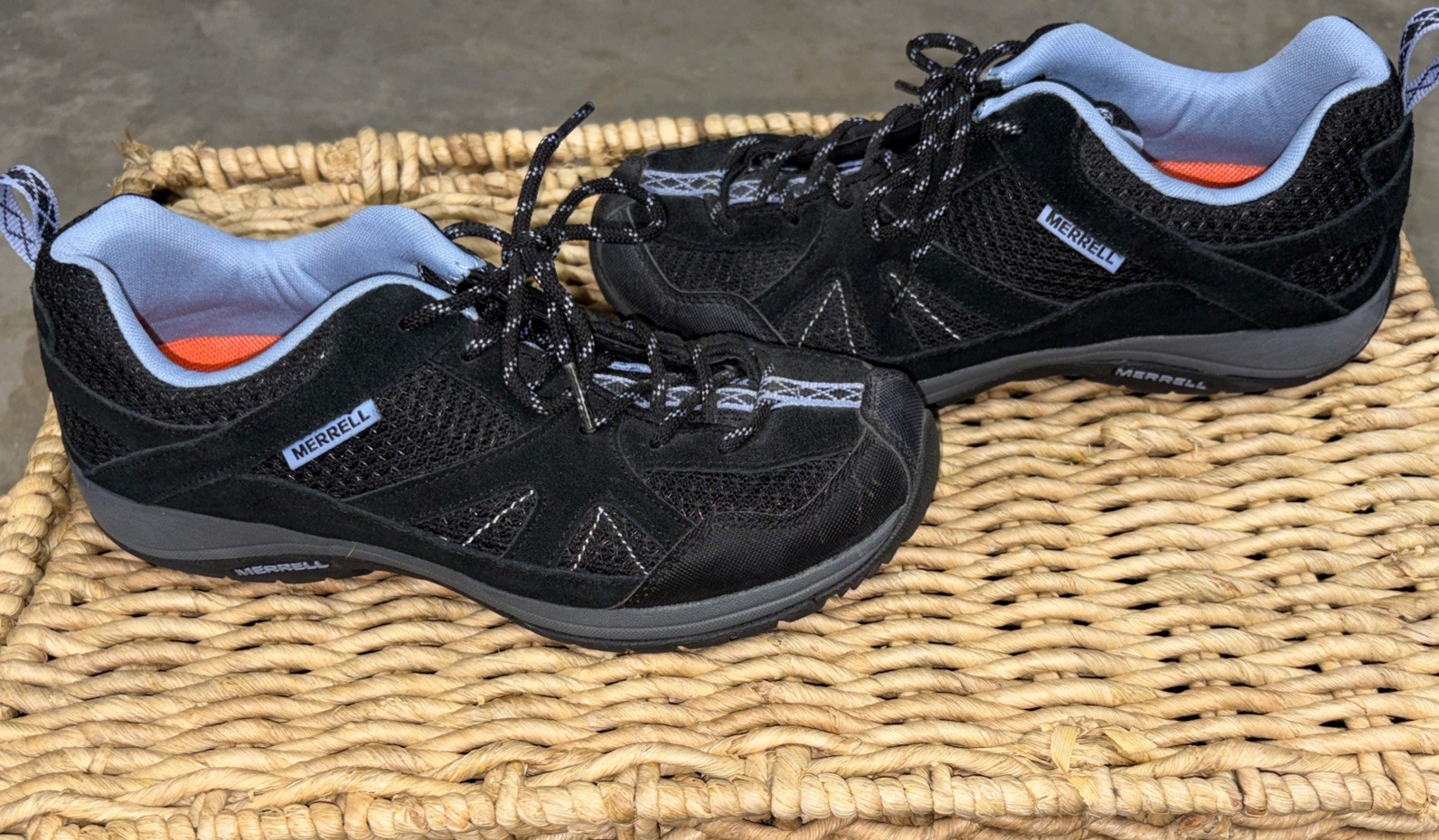 Scarpe Merrell donna 8 5 letto fiume acqua trail escursionismo J289767C nere usate in ottime condizioni