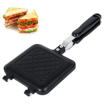 Grilled Sandwich Maker,Camping Toastie Maker, Stove top Panini Press Pan with...