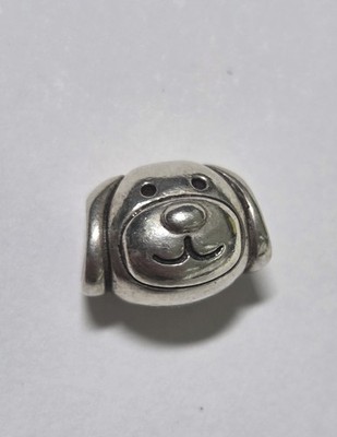 PANDORA Sterling Silver Devoted Dog Slide Bead Charm