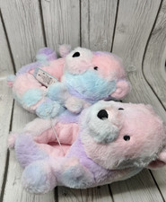 Cat  Jack Girls Bears Print Fuzzy Slippers. Small. Target M 2-3