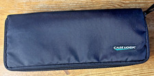 Case Logic Vintage Cassette Tape Carrier Zipped Zipper Storage Black 15 Capacity