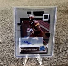 2022 Panini Clearly Donruss Football Brian Robinson Jr. 77 Auto Rated Rookie RC 