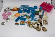 Barbie Doll Play Food 1980s Dream Doll House Kitchen TV Dinners Dishes Lot