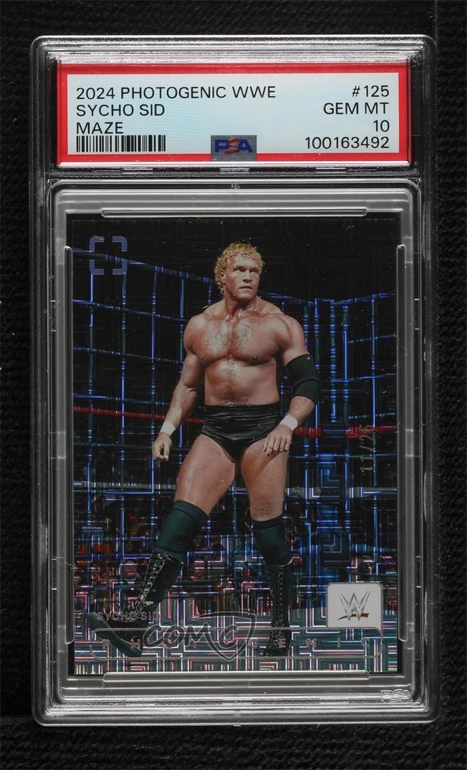2024 Panini Photogenic WWE Maze 11/25 Sycho Sid #125 PSA 10 GEM MT view 1