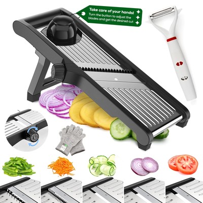 Mandoline Food Slicer - Potato Slicer for Chips - Kitchen Mandoline Slicer - ...