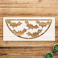 Stencil Flying Bats - Reusable Mylar, Halloween Decor, Crafts - StencilAir