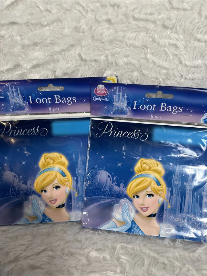 Kit completo de fiesta Cenicienta para 16 decoraciones para niños, bolsas de regalos, globos, Foto 4 de 4