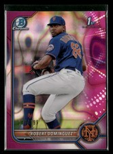 2022 Bowman Robert Dominguez Chrome Prospects Fuchsia Lava Refractor #/199