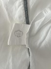 PIU BELLE 100% WHITE QUEEN FLAT SHEET  BLACK WHIPSTITCH TRIM MADE IN PORTUGAL — photo 8