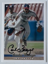 Carlos Baerga Cleveland Indians Signed Autographed 1993 Upper Deck #174