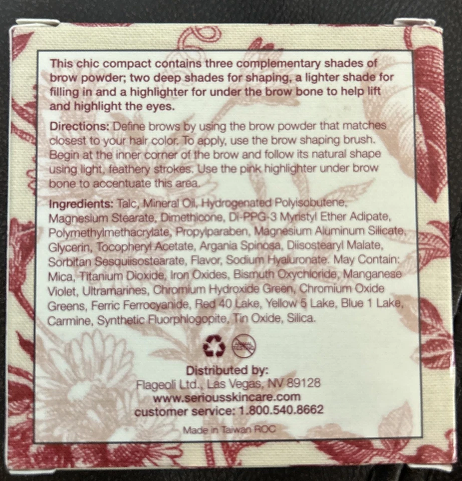 Serious Skincare Brow Shaping Palette 0.28 Oz made in Taiwan - Image 2 of 2