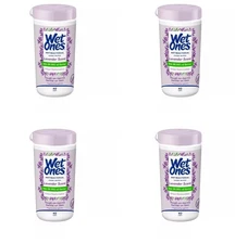 4Pack-Wet Ones Antibacterial Hand Wipes, Lavender Scent, 40 Ct Each