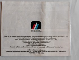 NES Impossible Mission II w/ Manual Tested