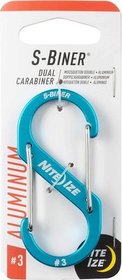 Nite Ize Size-3 S-Biner Dual Carabiner, Aluminum, Blue