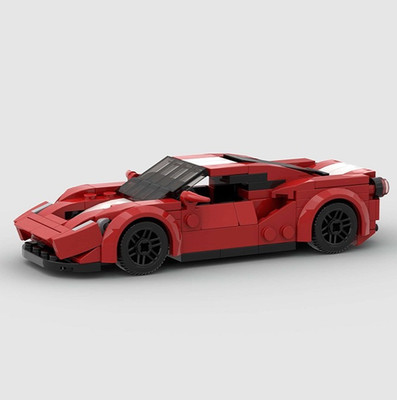 Custom MOC Lego Red Ford GT Race Car 176 Piece Building Brick Car