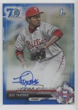 2017 Bowman Blue Refractor 70th Anniversary Jose Taveras #CPA-JT Auto 2d9