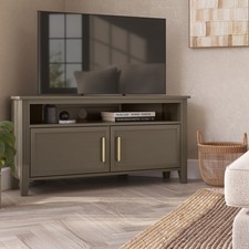 Corner Dark Wooden TV Stand with Storage - TV's up to 43" - Delilah DLH021