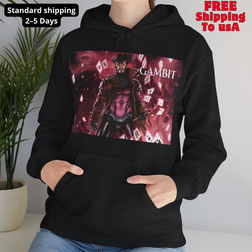 Gambit Charged Cards Marvel Comic Graphic Hoodie