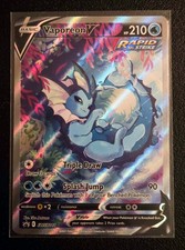 Pokemon TCG Vaporeon v SWSH181 Black Star Promo Full Art Holo NM