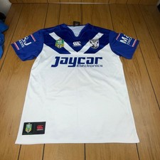 Canterbury NRL Bulldogs Rugby Jersey Blue White Jaycar Electronics Mens Large L
