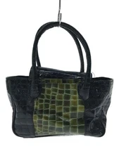 Cocco Fiore Leather Tote Bag Black Used