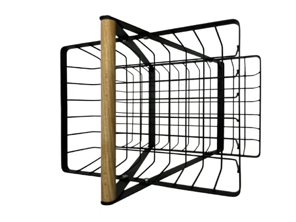 2 Tier Rack Condiment Snack Fruit Onion Vegetable Basket Storage Portable - Image 3 of 4