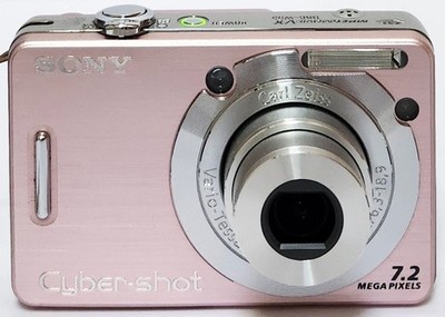 Sony Cyber-Shot DSC-W55 7.2MP Digital Camera Pink Tested Zoom