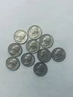 1964 Washington Quarters  7 With Mint Mark. 10 Coin Lot. 1