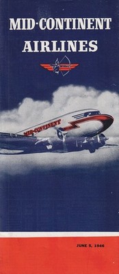 Mid-Continent Airlines timetable 1946/06/05