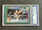 BRET HART & LEX LUGER 1996-98 WWF MAGAZINE SIGNED AUTOGRAPHED CARD PSA/DNA