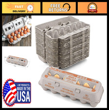 Natural Pulp Egg Cartons - 1 Dozen Disposable Storage Containers Pack of 25 