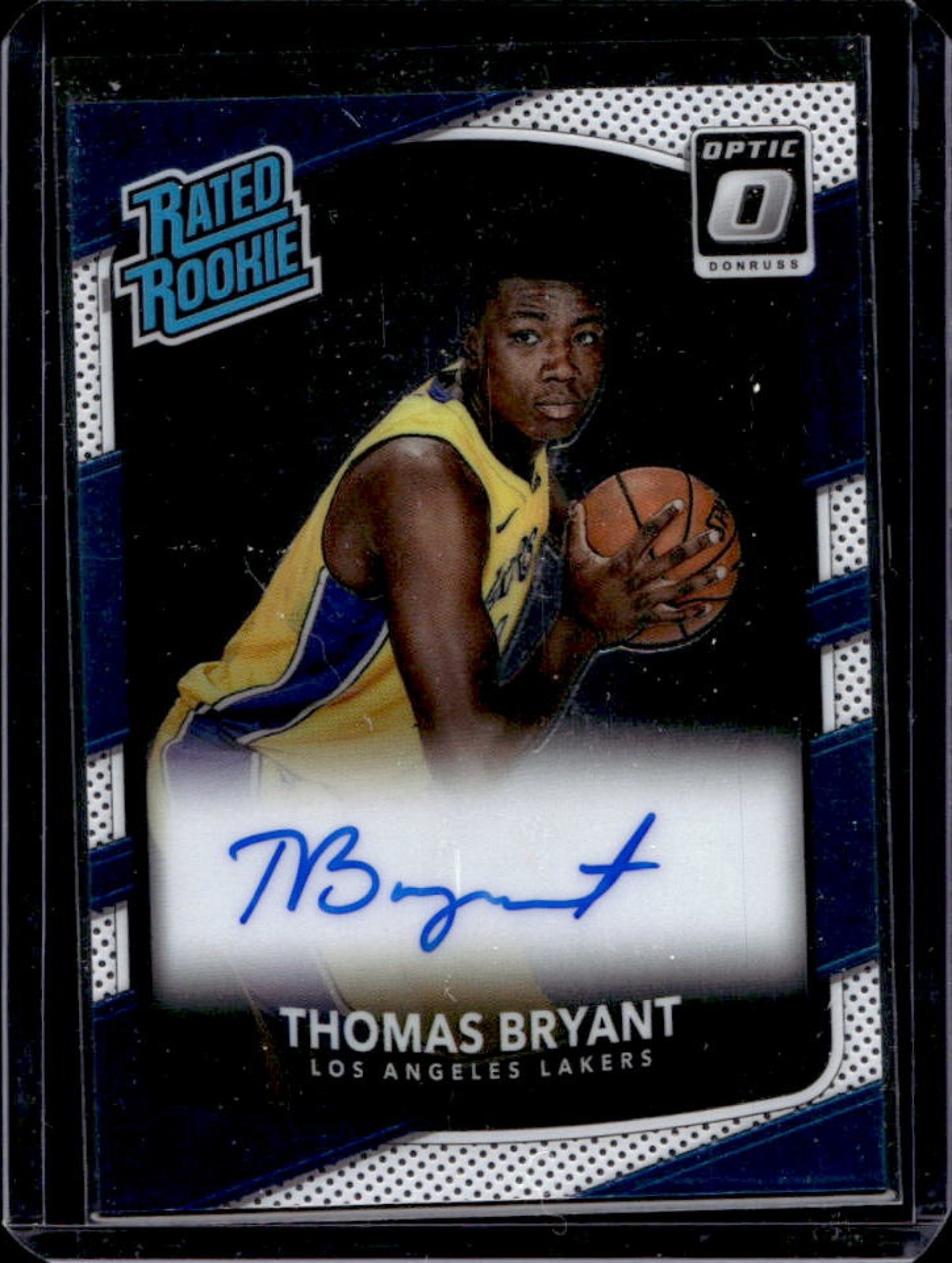 2017-18 Donruss Optic Thomas Bryant Rated Rookie RC Auto #160 Lakers
