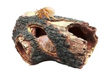 Resin Simulation Tree Hideout, Reptile Tank Accessories, Hermit Crab Brown
